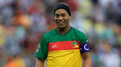 Ronaldinho no jogo solidário, no Maracanã, em prol do Rio Grande do Sul. Foto: Buda Mendes/Getty Images.