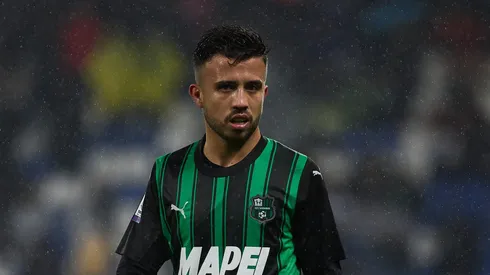 Matheus em ação com a camisa do Sassuolo. Foto: Emmanuele Ciancaglini/Getty Images