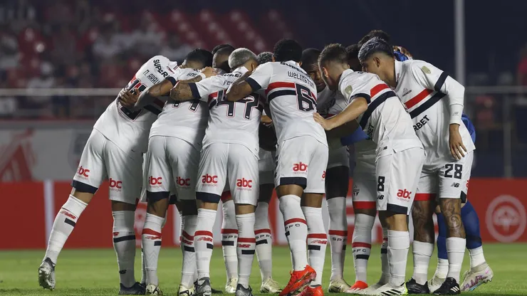 São Paulo quer liderança no grupo da Libertadores. Jogadores se reunem para pré-jogo antes de São Paulo 0 x 0 Barcelona.Foto:Rubens Chiri e Paulo Pinto/Saopaulofc.net