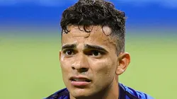 Bruno Rodrigues, jogador do Cruzeiro, lamenta durante partida contra o Athletico-PR no estádio Mineirão pelo Brasileirão Série A
