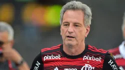 Landim, presidente do Flamengo, durante partida contra o Vasco, em 2022