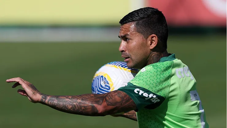 Dudu durante atividade no CT do Palmeiras. Foto: Cesar Greco/Palmeiras