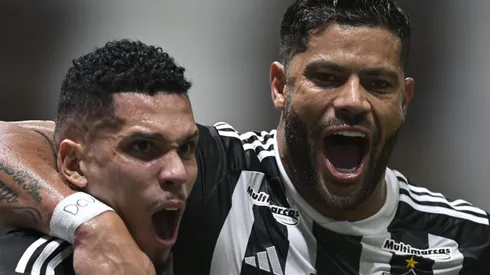 Paulinho e Hulk com a camisa do Atlético-MG