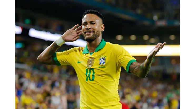 Neymar em atuação pela Seleção Brasileira (Foto de Michael Reaves/Getty Images)
