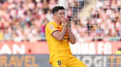 Lewandowski é o artilheiro do Barcelona em 2024. (Photo by Alex Caparros/Getty Images)