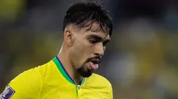 Catar - Doha - 28/11/2022 - COPA DO MUNDO 2022, BRASIL X SUICA - Lucas Paqueta jogador do Brasil durante partida contra o Suica no estadio 974 pelo campeonato Copa do Mundo 2022. Foto: Pedro Martins/AGIF