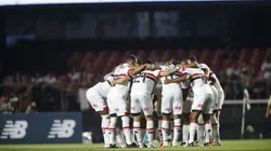 São Paulo terá decisão na Copa do brasil. Jogadores do São Paulo na reunião pré-jogo contra o Fluminense no Brasileirão. Foto:Rubens Chiri e Paulo Pinto/Saopaulofc.net