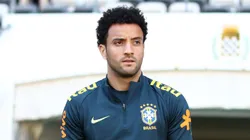 Felipe Anderson em treinamento pela Seleção Brasileira