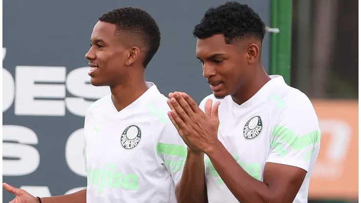 Estêvão e Luis Guilherme chama atenção no Verdão - Foto: Fabio Menotti/Palmeiras/by Canon