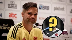 Diego, ex-jogador do Flamengo, e Medel, jogador do Vasco. Foto: João Gabriel Alves/AGIF. Foto Medel: Thiago Ribeiro/AGIF