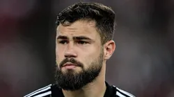 Matheus Cunha, goleiro do Flamengo, durante partida contra o Internacional no estádio Maracanã pelo Brasileirão Série A