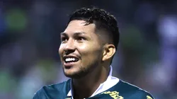 SP - BARUERI - 09/03/2024 - PAULISTA 2024, PALMEIRAS X BOTAFOGO-SP - Rony jogador do Palmeiras comemora seu gol durante partida contra o Botafogo-SP no estadio Arena Barueri pelo campeonato Paulista 2024.