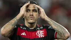 RJ - RIO DE JANEIRO - 15/05/2024 - COPA LIBERTADORES 2024, FLAMENGO X BOLIVAR - Pedro jogador do Flamengo lamenta durante partida contra o Bolivar no estadio Maracana pelo campeonato Copa Libertadores 2024.