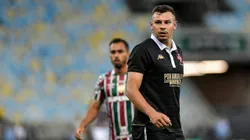 Hugo Moura durante a partida entre Vasco e Fluminense, em abril