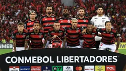 Jogadores do Flamengo antes do confronto com o Bolívar. Photo by Buda Mendes/Getty Images
