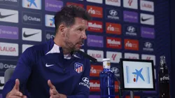 Simeone em coletiva de imprensa (Foto: Atlético de Madrid)