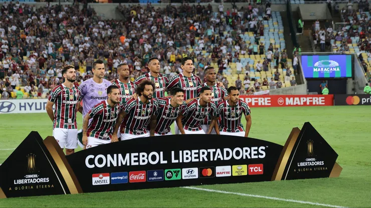 Atletas do Flu na partida com o Cerro Porteño. Photo by Wagner Meier/Getty Images