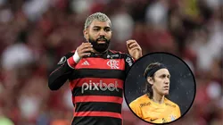 Gabigol, jogador do Flamengo, e Cássio, de saída do Corinthians. Foto Gabigol: Thiago Ribeiro/AGIF Foto Cássio: Abner Dourado/AGIF.