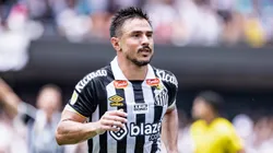 SP - SAO PAULO - 25/02/2024 - PAULISTA 2024, SANTOS X SAO BERNARDO - Willian Bigode jogador do Santos comemora seu gol durante partida contra o Sao Bernardo no estadio Morumbi pelo campeonato Paulista 2024. Foto: Abner Dourado/AGIF