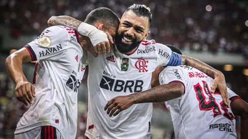 Gabigol atuando com a camisa do Flamengo no Campeonato Brasileiro de 2022. Foto: Lucas Emanuel/AGIF