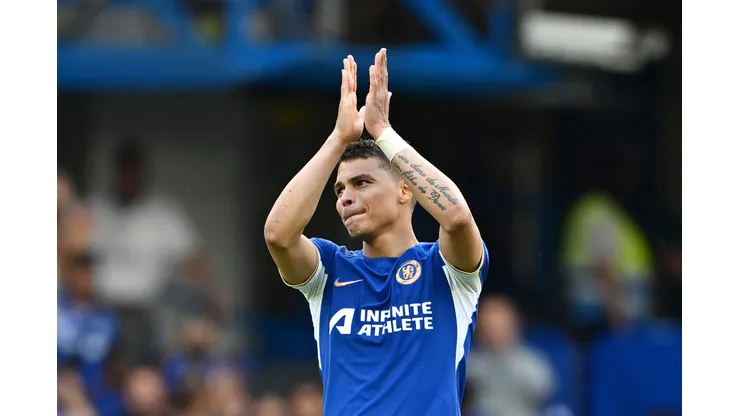 Thiago Silva, em sua última partida pelo Chelsea. (Foto de Dan Mullan/Getty Images)