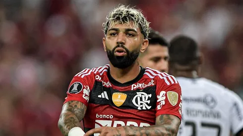 RJ - RIO DE JANEIRO - 03/08/2023 - LIBERTADORES 2023, FLAMENGO X OLIMPIA - Gabigol jogador do Flamengo durante partida contra o Olimpia no estadio Maracana pelo campeonato Libertadores 2023. Foto: Thiago Ribeiro/AGIF