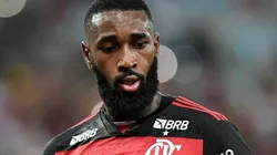 Gerson durante partida entre Flamengo e São Paulo, no Maracanã, pelo Campeonato Brasileiro, no dia 17/04/2024.