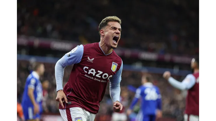 Coutinho comemorando gol marcado na Premier League (Foto: Richard Heathcote/Getty Images)