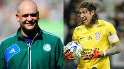 Os goleiros Marcos e Cássio. Foto Marcos: Helio Suenaga/Getty Images. Foto Cássio: Ricardo Moreira. Getty Images.