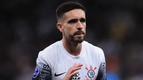Igor Coronado durante partida entre Corinthians e Argentinos Juniors, na Neo Química Arena, pela Copa Sul-Americana, no dia 14/05/2024.