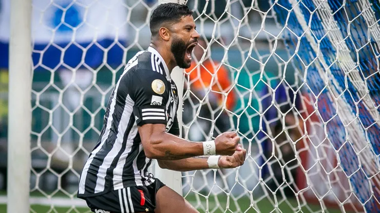 Hulk comemorando gol. Hulk em perído de seca. Gol na partida contra o Cruzeiro no estadio Mineirao pelo campeonato Mineiro 2024. Foto: Fernando Moreno/AGIF