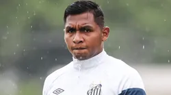 Morelos durante treinamento pelo Santos no CT Rei Pelé, no dia 02/02/2024.