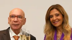 Leila Pereira e seu marido, dono da Crefisa - Foto: César Greco/ Palmeiras