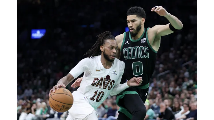 Celtics de Tatum dominaram os Cavs e ficaram com a vaga na final de conferência, como esperado (Foto: Adam Glanzman/Getty Images)