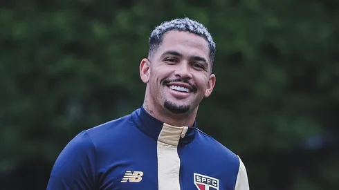 Luciano durante treinamento realizado nesta quarta-feira (15). Foto: Rubens Chiri / SPFC