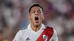 Esequiel Barco comemorando gol do River Plate