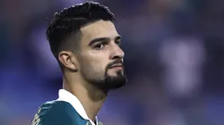 Flaco López, atacante do Palmeiras, durante partida contra o Ituano, no estádio Arena Barueri, pelo Campeonato Paulista 2024