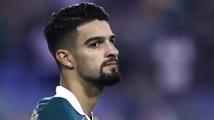 Flaco López, atacante do Palmeiras, durante partida contra o Ituano, no estádio Arena Barueri, pelo Campeonato Paulista 2024