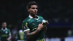 SP - SAO PAULO - 15/05/2024 - COPA LIBERTADORES 2024, PALMEIRAS X INDEPENDIENTE DEL VALLE - Richard Rios jogador do Palmeiras comemora seu gol durante partida contra o Independiente del Valle no estadio Arena Allianz Parque pelo campeonato Copa Libertadores 2024. Foto: Ettore Chiereguini/AGIF