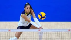 Nyeme: Líbero do Brasil em ação na Liga das Nações (Foto: Buda Mendes/Getty Images)