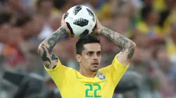 Fagner em atuação pela Seleção Brasileira na Copa do Mundo