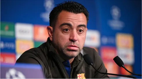 Foto: Stuart Franklin/Getty Images - Xavi em coletiva de imprensa