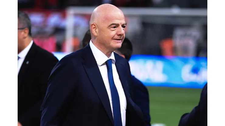 Gianni Infantino presidente da FIFA antes de partida entre Corinthians e Flamengo pelo campeonato Copa do Brasil 2022. Foto: Ettore Chiereguini/AGIF