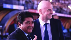 SP - Sao Paulo - 12/10/2022 - COPA DO BRASIL 2022 FINAL, CORINTHIANS X FLAMENGO - Gianni Infantino presidente da FIFA e Ednaldo Rodrigues presidente da CBF antes de partida entre Corinthians e Flamengo pelo campeonato Copa do Brasil
