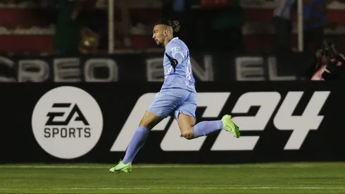 Atacante brasileiro comemorando o gol diante do Flamengo. Photo by Gaston Brito Miserocchi/Getty Images