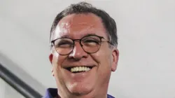Marcelo Teixeira após a partida contra o Guarani. Presidente define futuro do treinador santista.
