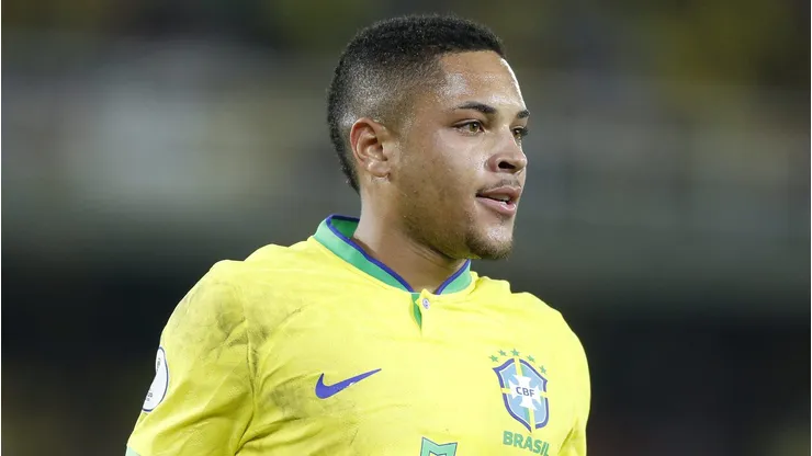 Vitor Roque em ação pela Seleção Brasileira Sub-20