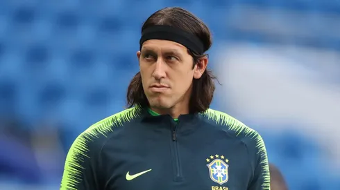 Cássio em treino pela Seleção Brasileira