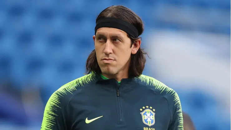 Cássio em treino pela Seleção Brasileira