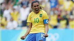 Foto:Buda Mendes/Getty Images - Marta comemorando gol